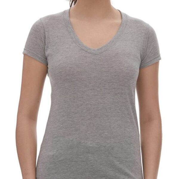 M&O - Women's Fine Blend V-Neck T-Shirt Thumbnail